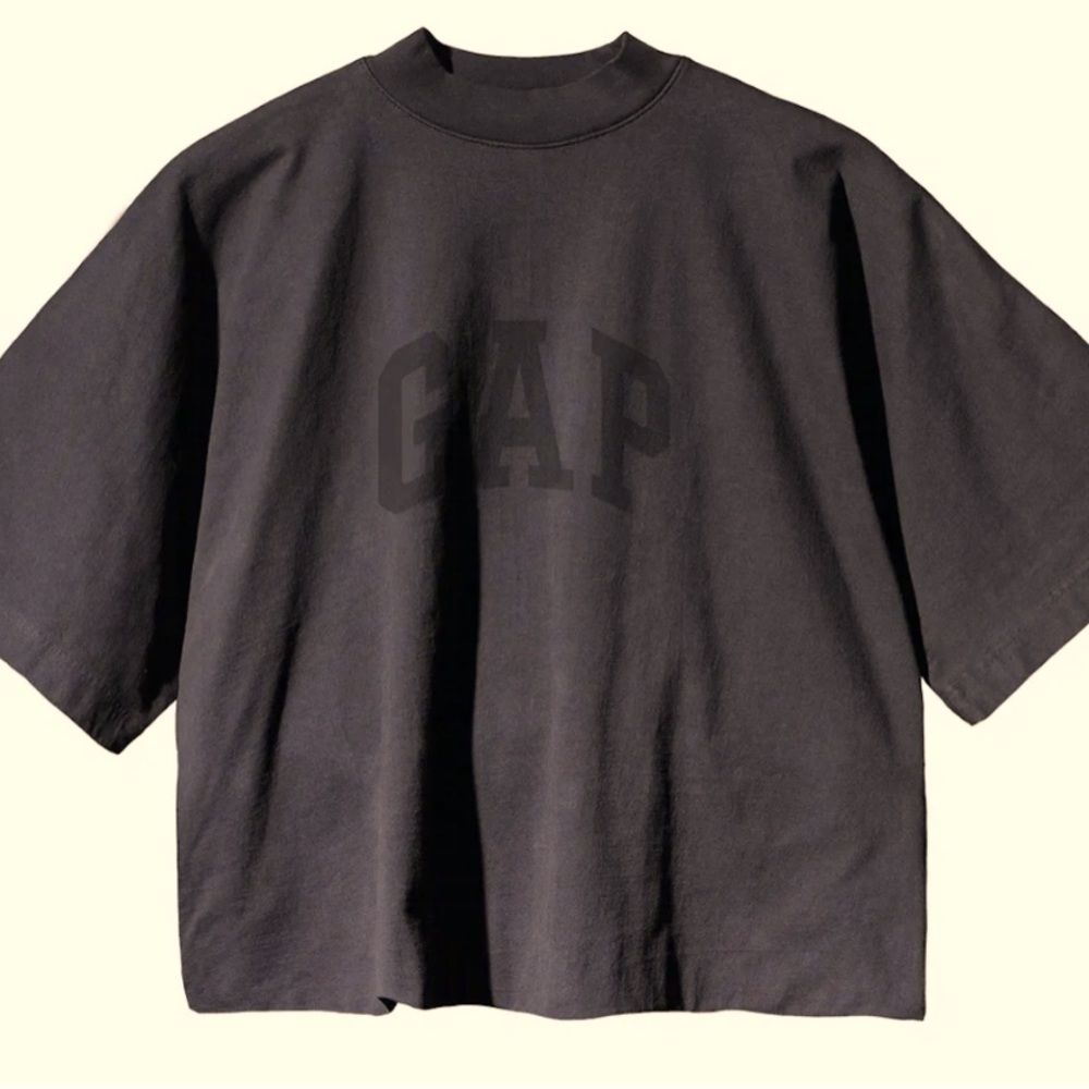 YZY x GAP x Balenciaga Dove Tee, Black, 3/4 Sleeve, No Seam, Size M